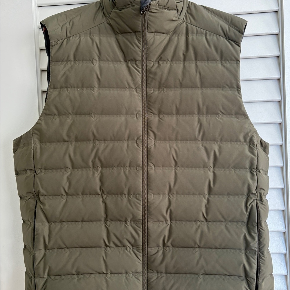 Men's Olive Puffer Vest